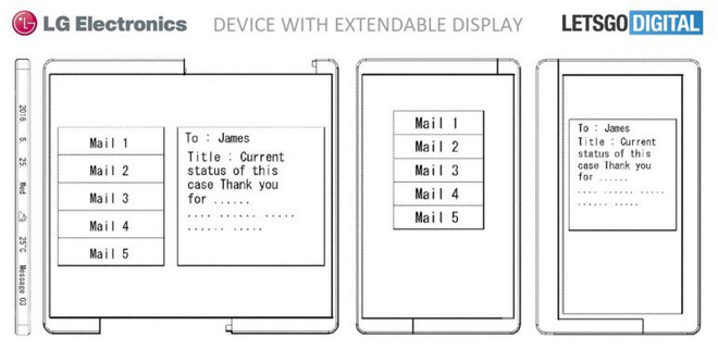 LG được cấp
bằng sáng chế cho điện thoại màn hình dẻo, có thể mở rộng