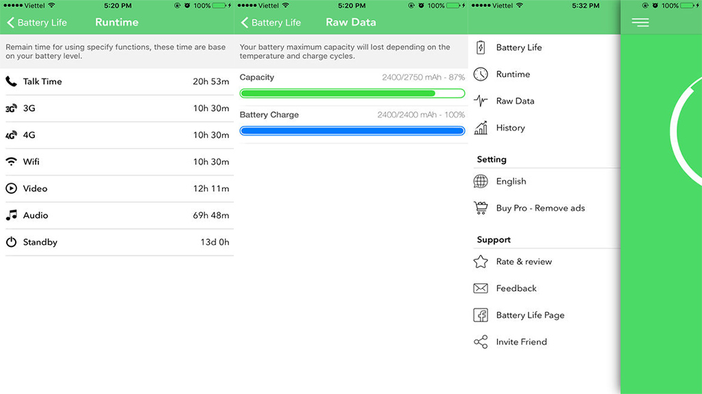 Battery Life: Ứng
dụng kiểm tra độ chai pin, mức độ sạc và dung lượng còn lại
cho iPhone, iPad