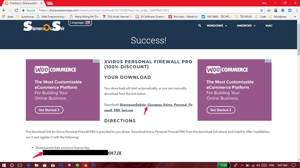 Hướng dẫn nhận miễn
phí bản quyền phần mềm tường lửa Xvirus Personal Firewall
PRO trị giá 48.93 USD