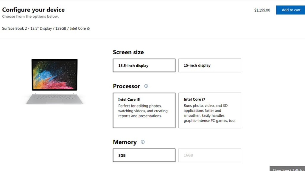 Microsoft bổ sung
tùy chọn mới cho Surface Book 2 với bộ nhớ 128GB, giá rẻ hơn
300 USD