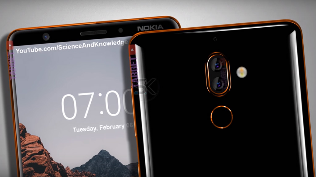 Rò rỉ hình ảnh
render của Nokia 7 Plus với thiết kế 2 mặt kính, màn hình
18:9, và cụm camera kép