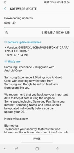 Samsung chính thức
phát hành Android 8.0 Oreo cho bộ đôi Samsung Galaxy S8 và
Galaxy S8 Plus