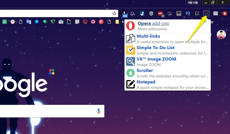 Hướng dẫn cài tiện
ích của
Chrome lên Opera, Firefox và ngược lại