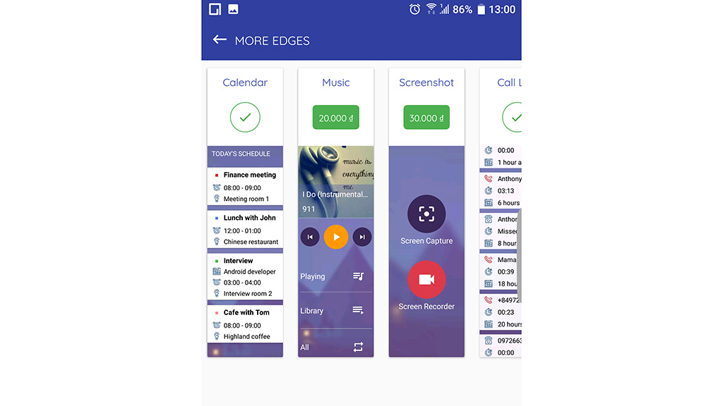 Chia sẻ ứng dụng
miễn phí giúp
mang tính năng Edge Screen của Samsung lên các máy Android
khác