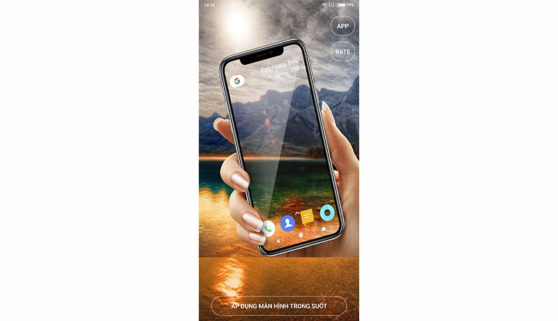 Transparent Screen
Pro: ứng dụng tạo ảnh nền trong suốt cho smartphone đang
được miễn phí, trị giá 23.000 VNĐ