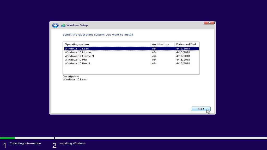 Chia sẻ file ISO
Windows 10 Lean: Phiên bản rút gọn của Windows 10, không
xuất hiện Full Disk