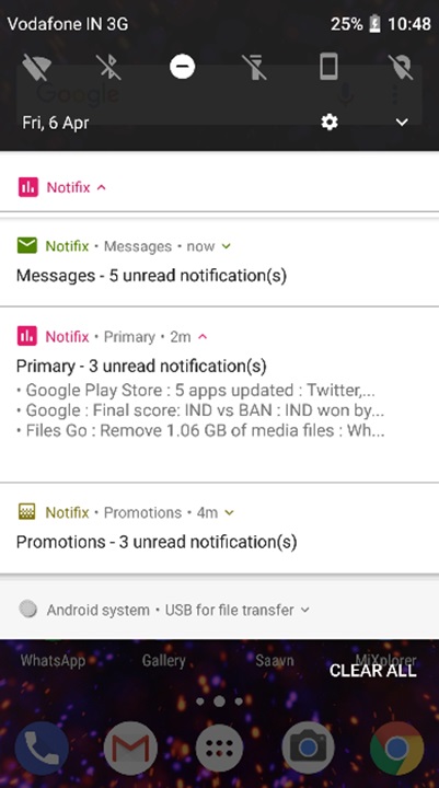 Notifix: Ứng dụng
giúp quản lý và phân loại thông báo theo chủ đề riêng biệt
trên máy Android