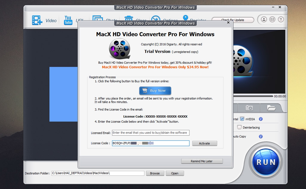 Mời tải miễn phí
MacX Video Converter Pro, phần mềm chuyển đổi video trị giá
59.95 USD