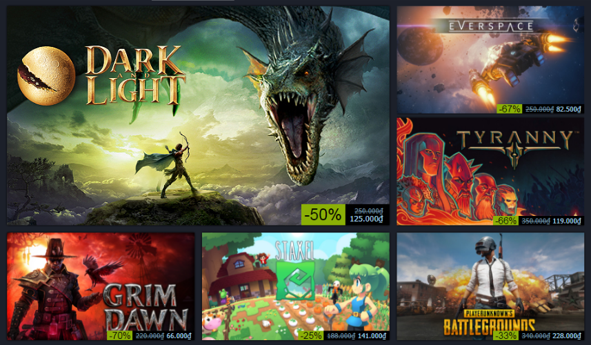 Summer Sale: Steam
đang giảm giá một loạt các tựa game hay lên đến 90%