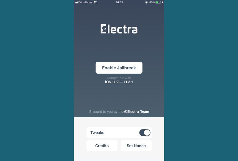 Hướng dẫn Jailbreak iOS 11.3.1 bằng Electra không
cần sử dụng máy tính