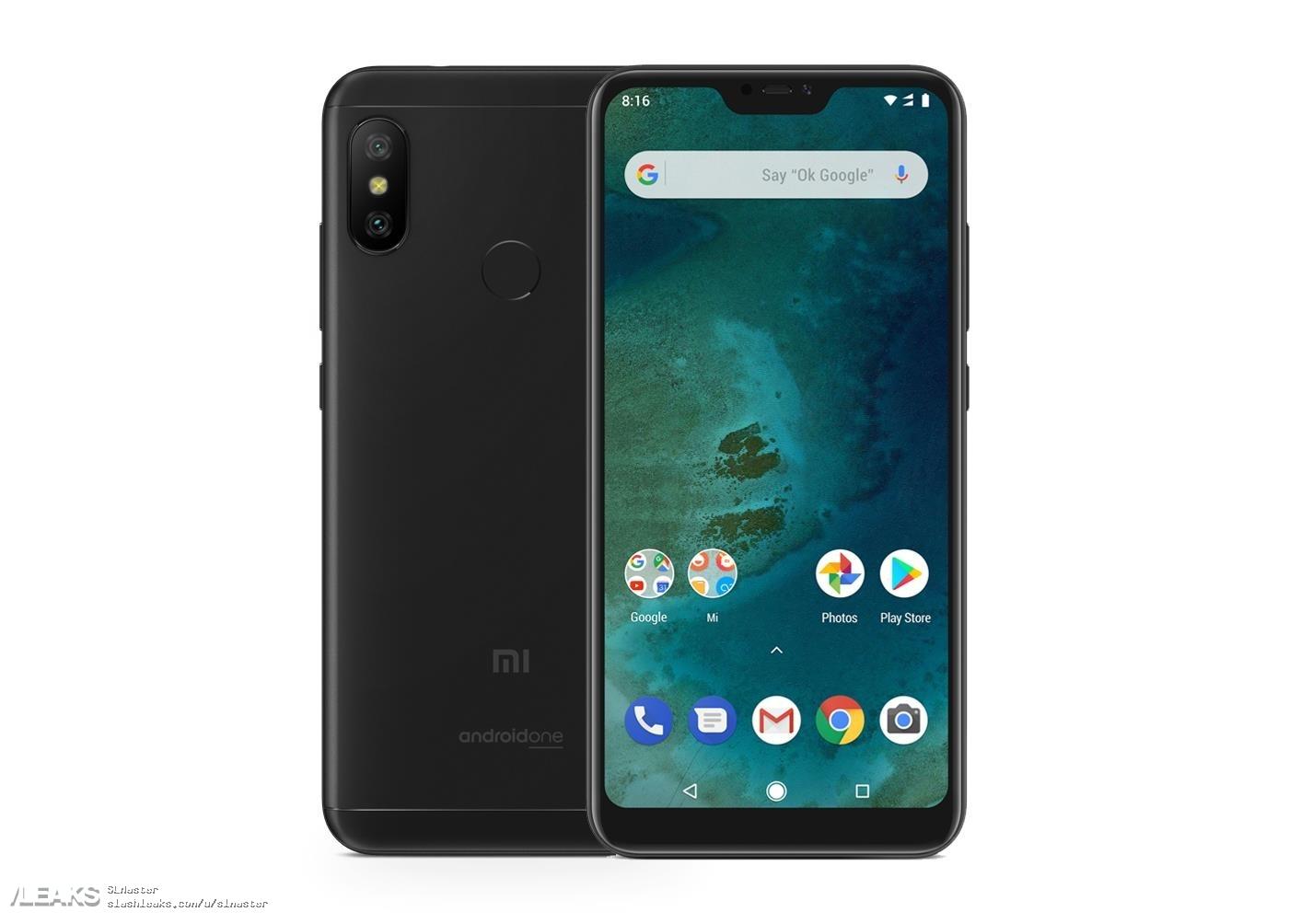 Mi A2 và Mi A2 Lite
lộ hình ảnh và thông số kỹ thuật: Máy chạy Android One,
camera kép, riêng Mi A2 có tai thỏ