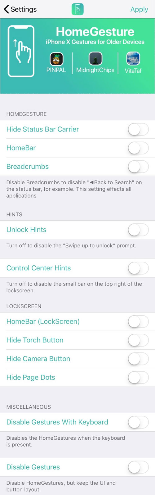 HomeGesture: Tinh
chỉnh giúp mang thao tác điều hướng của iPhone X lên tất cả
thiết bị iPhone khác