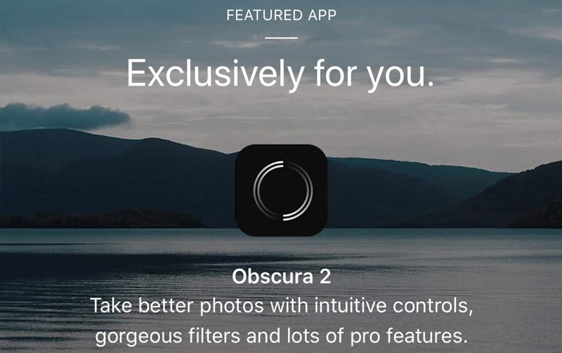 Hướng dẫn tải về ứng
dụng chụp ảnh chuyên nghiệp Obscura 2 trị giá 4,99 USD đang
được Apple miễn phí