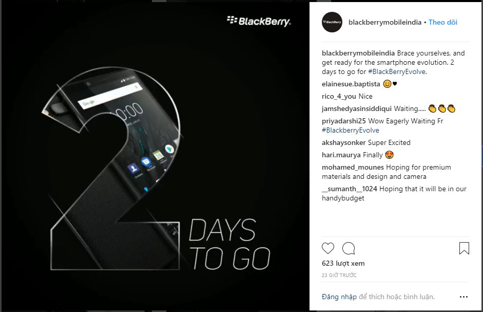 BlackBerry Evolve X
sẽ được ra mắt tại thị trường Ấn độ vào ngày 2/8 tới