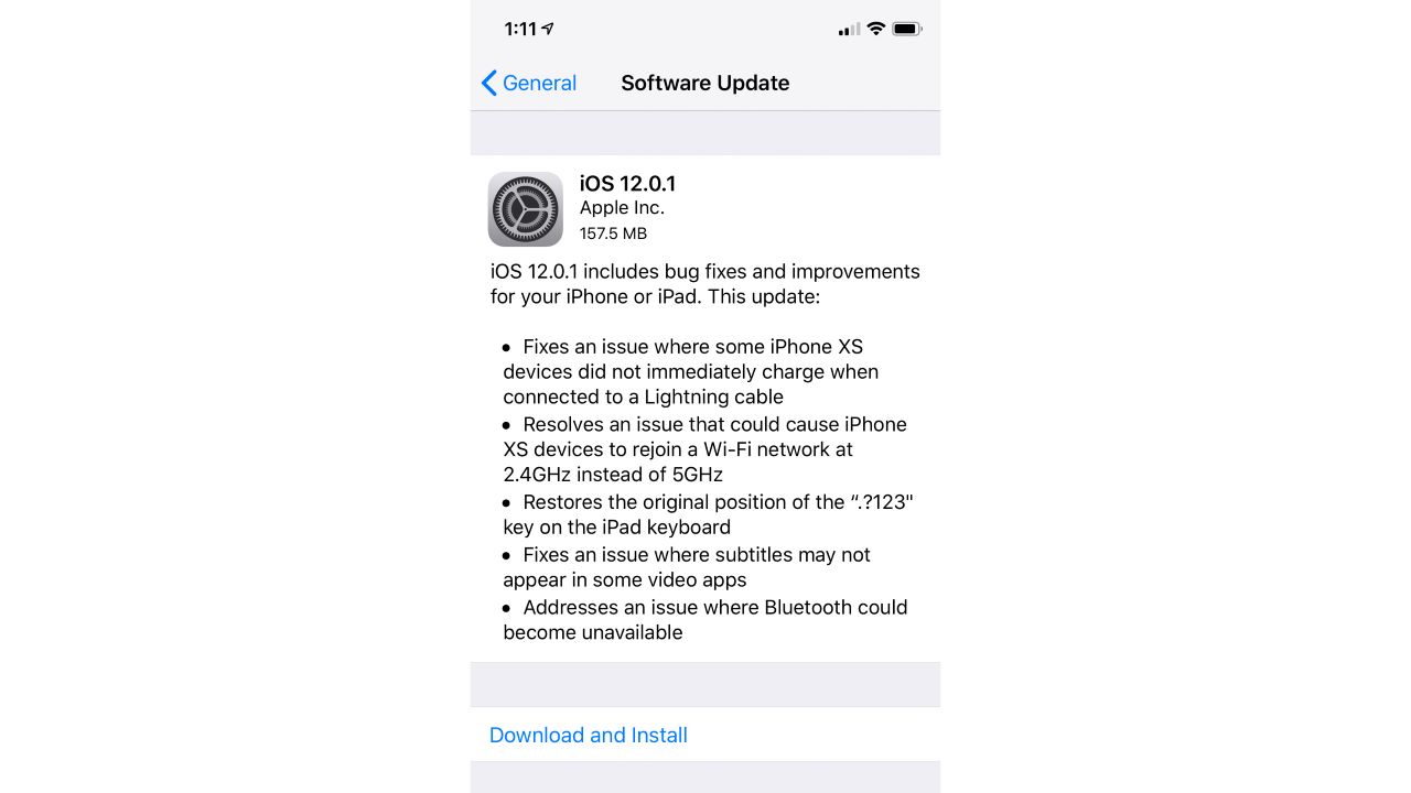Apple phát hành iOS
12.0.1 bản chính thức, sửa lỗi Bluetooth và bắt sóng Wi-Fi
yếu