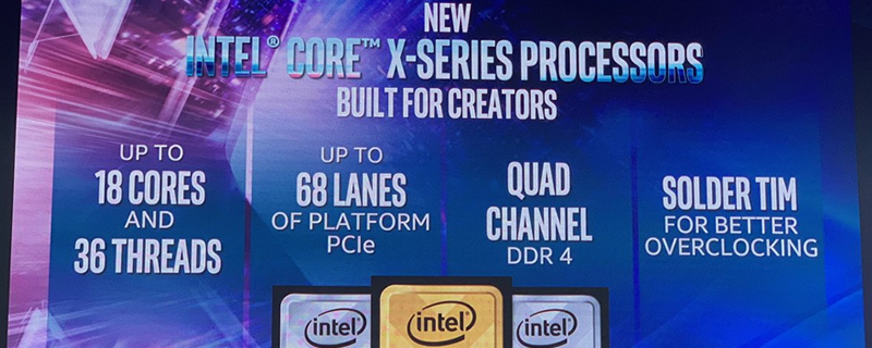 Intel công bố CPU
Xeon với 28 lõi và 56 luồng và Core i9 với với 18 lõi, 36
luồng