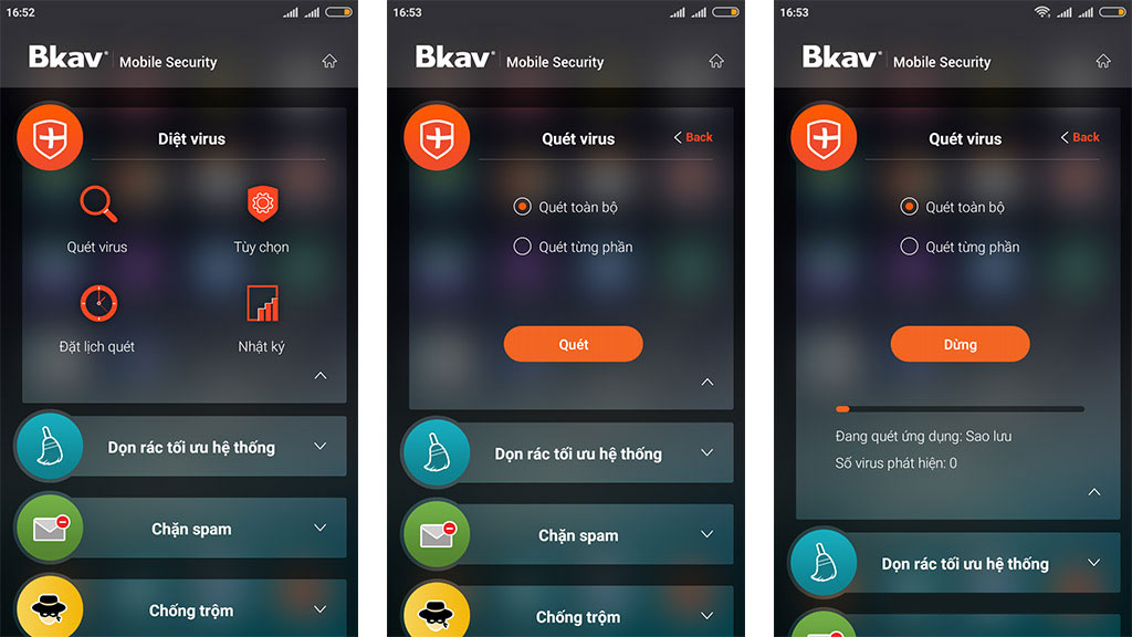 Tải và cài đặt ứng dụng Bkav Mobile Security
trong Bphone 3 lên máy Android khác