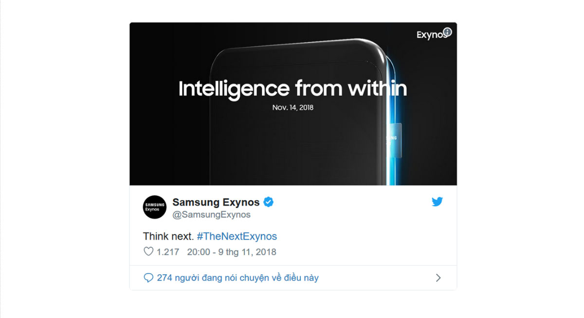 Vi xử lý Exynos mới
của Samsung trang bị trên Galaxy S10 sẽ được công bố vào
tuần tới