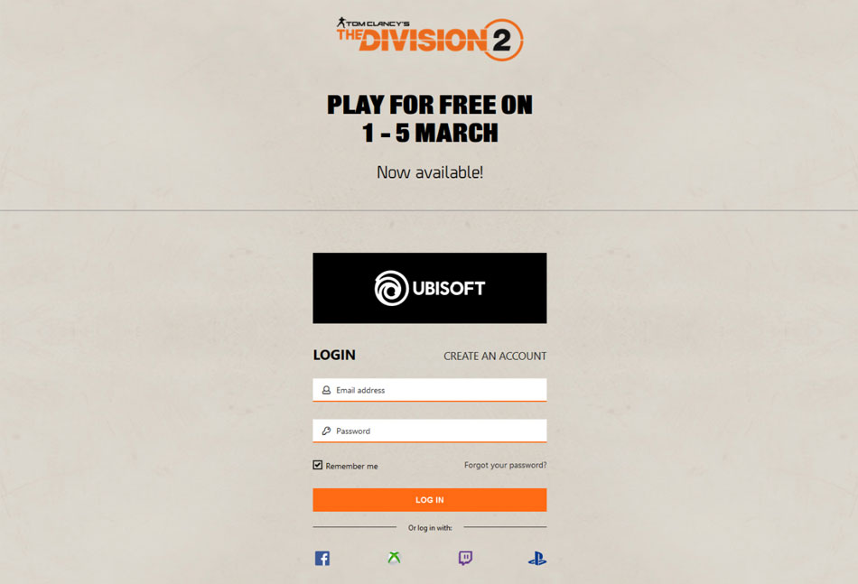 Ubisoft công bố thời
điểm Open Beta The Division 2, cho phép chơi thử miễn phí từ
ngày 1/3 đến 4/3