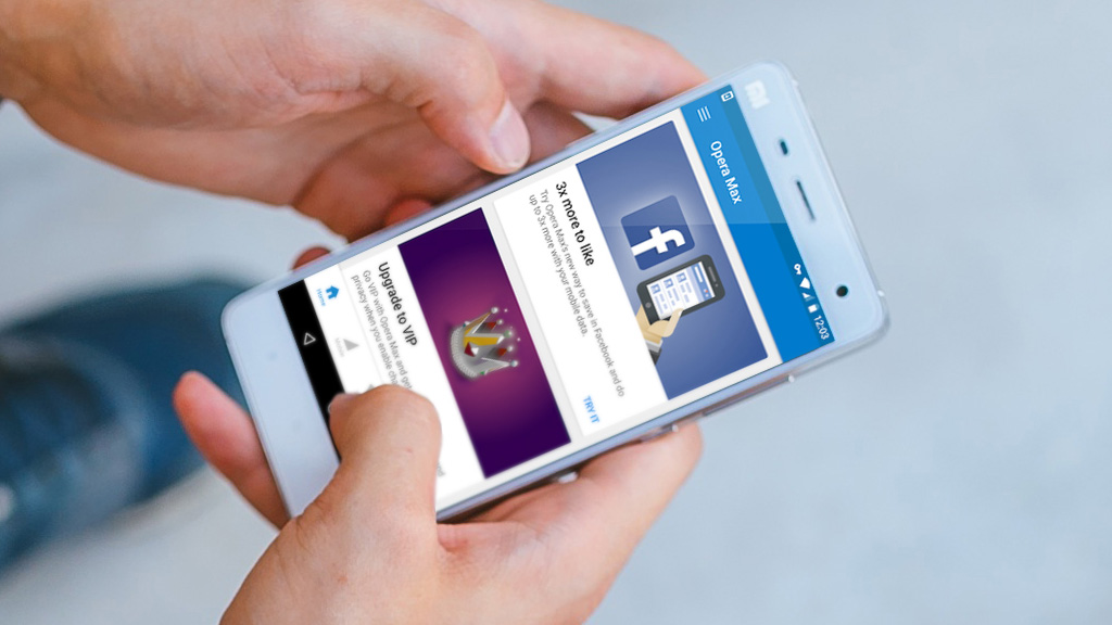 Opera Max phát hành bản cập nhật mới, giúp người dùng giảm 50% dữ liệu di động khi truy cập Facebook