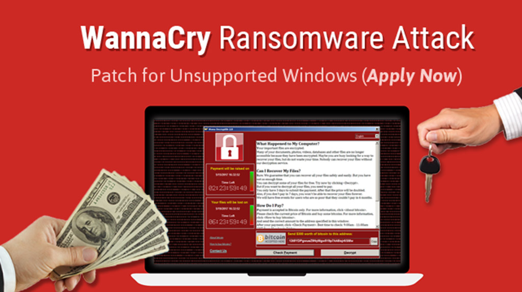 Microsoft phát hành bản vá bảo mật cho Windows XP để ngăn chặn cuộc tấn công Wanna Cry Ransomware