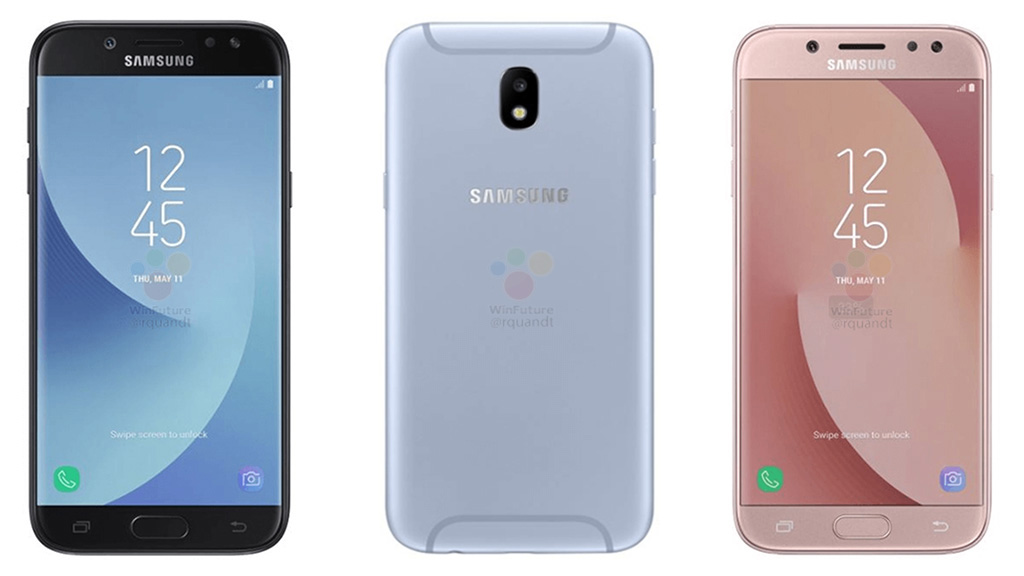 Lộ ảnh báo chí đầy đủ các tùy chọn màu sắc của bộ đôi Galaxy J5 và Galaxy J7 2017