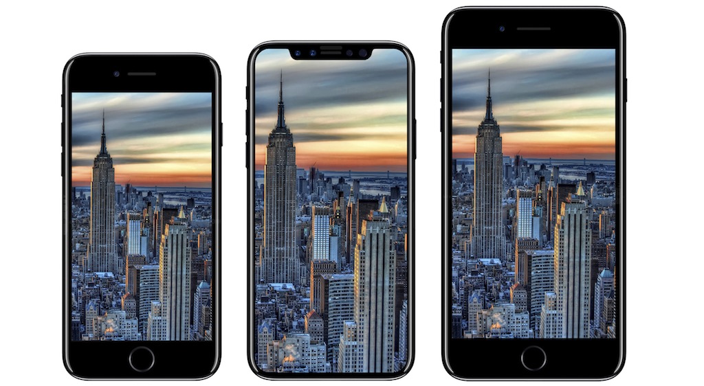 Xuất hiện hình ảnh render so sánh kích thước iPhone 8 và iPhone 7, Samsung Galaxy S8