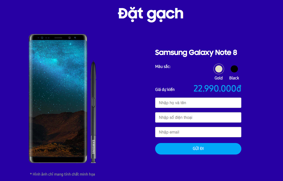Vừa ra mắt, Samsung
Galaxy Note 8 đã bắt đầu cho đặt hàng tại Việt Nam, giá 23
triệu đồng?