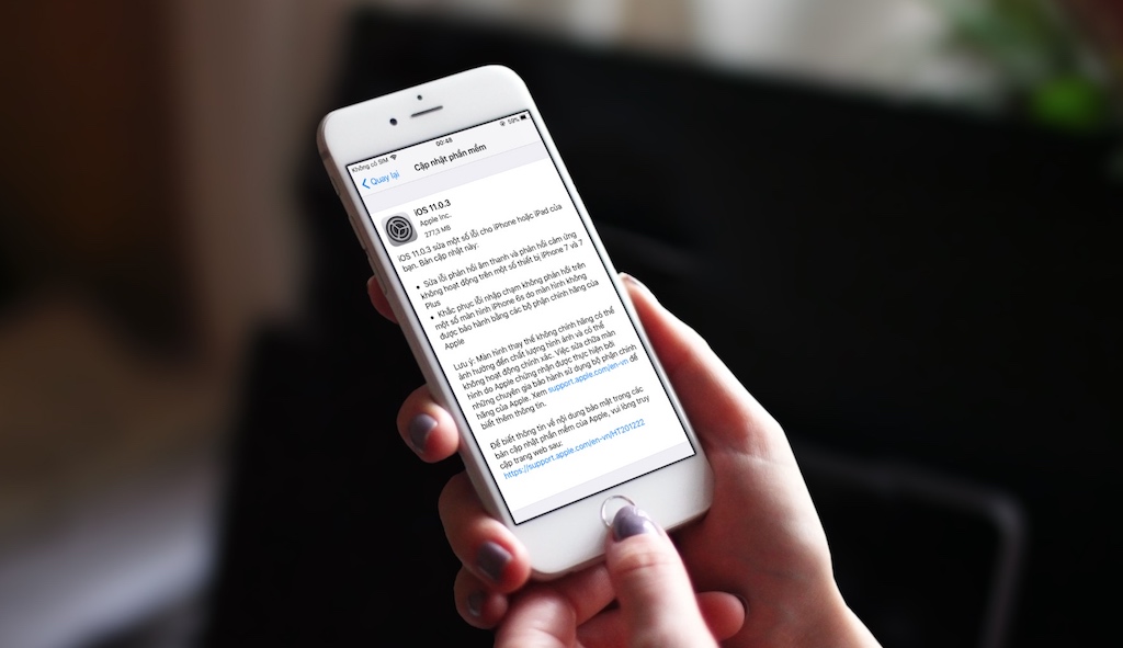 Apple chính thức phát hành iOS 11.0.3 khắc phục lỗi âm thanh, cảm ứng không phản hồi