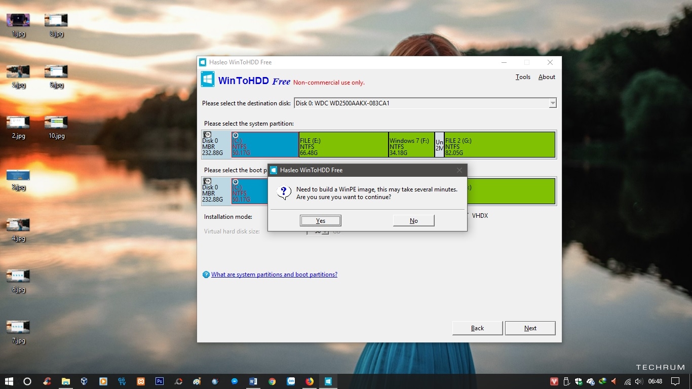 Hướng dẫn sử dụng
WinToHDD để cài mới lại Windows mà không cần sử dụng USB hay
DVD