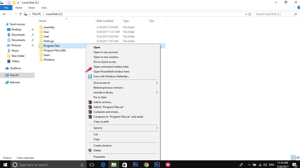 Hướng dẫn thêm
Command
Prompt vào tùy chọn chuột phải trên Windows 10