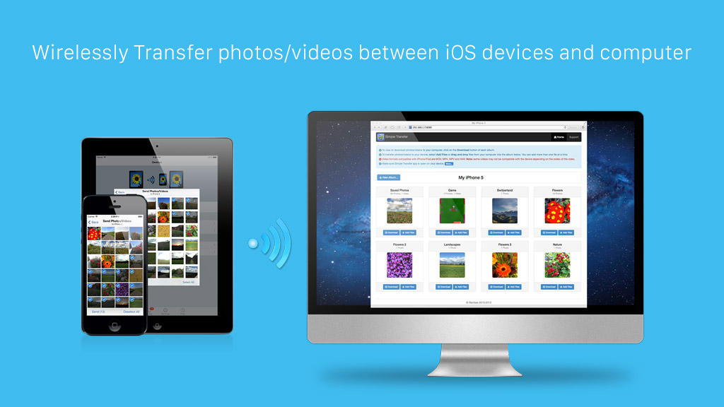 Simple Transfer: Ứng dụng di chuyển hình ảnh hoặc video giữa máy tính, iPhone và iPad mà không cần cáp kết nối