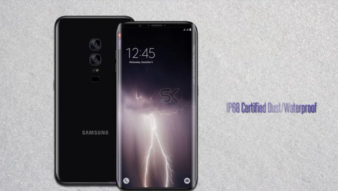 Concept Galaxy X Edge 2018, với thiết kế khá giống với hình mẫu Galaxy S9, S9 Plus sắp ra mắt
