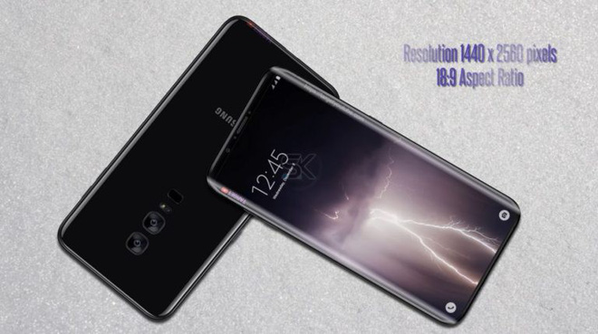 Ngắm ý tưởng thiết
kế Galaxy X Edge 2018, khá
giống với hình mẫu Galaxy S9