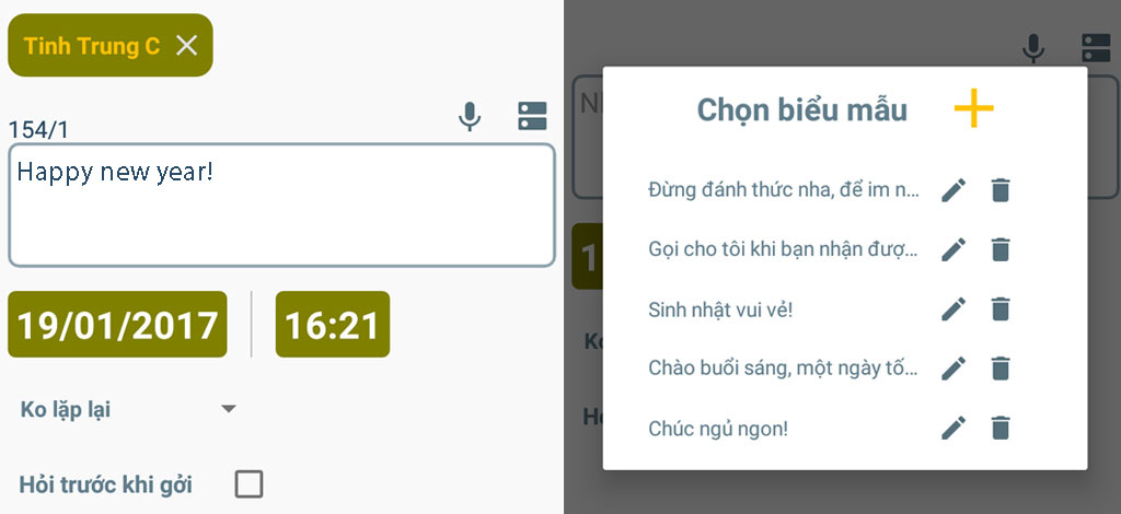 Mời tải về ứng dụng giúp hẹn giờ
gửi tin nhắn chúc Tết cực hay cho Android