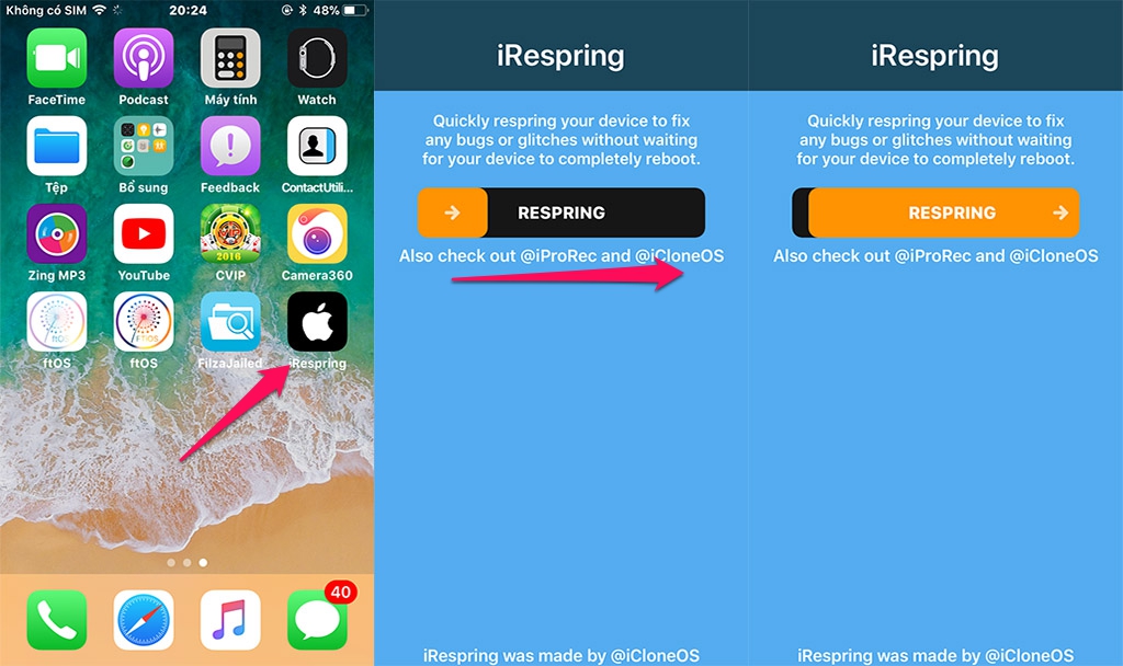 Hướng dẫn thay đổi
dòng thông báo Nhấn home để mở khóa trên iOS 11 không cần
jailbreak