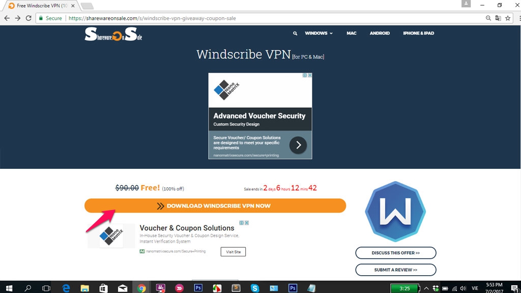 Windscribe VPN: Phần mềm lướt web ẩn danh tốt nhất
cho Windows và Mac đang miễn phí bản quyền, trị giá 90USD