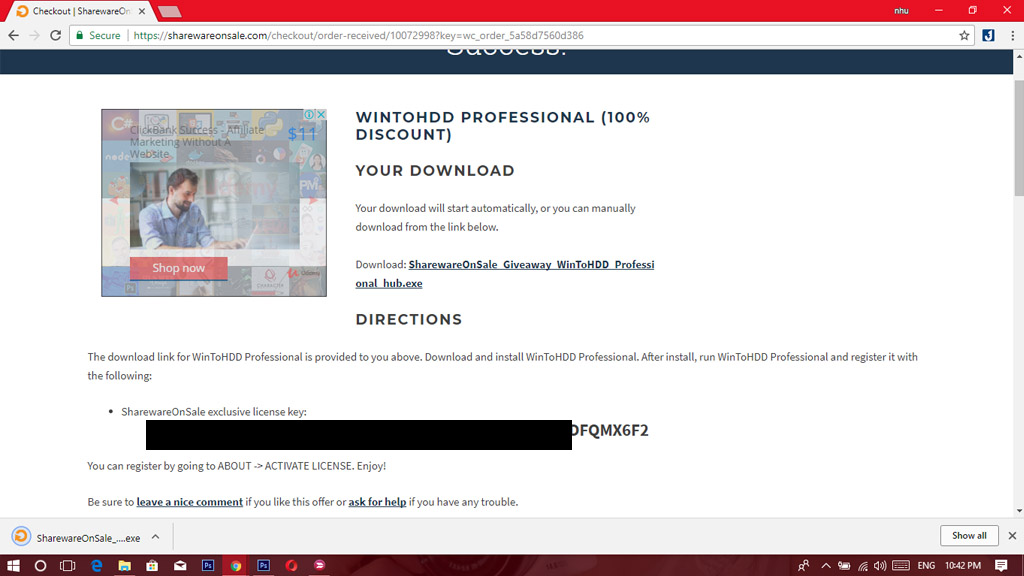 WinToHDD
Professional: Phần mềm hỗ trợ cài Windows cực kỳ đơn giản
không cần USB đang miễn phí bản quyền. trị giá 29.95 USD