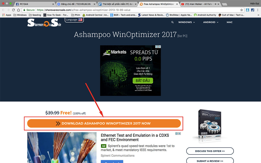 Nhanh tay tải một số phần
mềm của Ashampoo đang được miễn phí với tổng trị giá hàng
triệu đồng