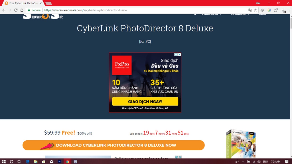 Nhanh tay nhận miễn
phí phần mềm chỉnh sửa ảnh chuyên dụng CyberLink
PhotoDirector 8 Deluxe trị giá 60 USD