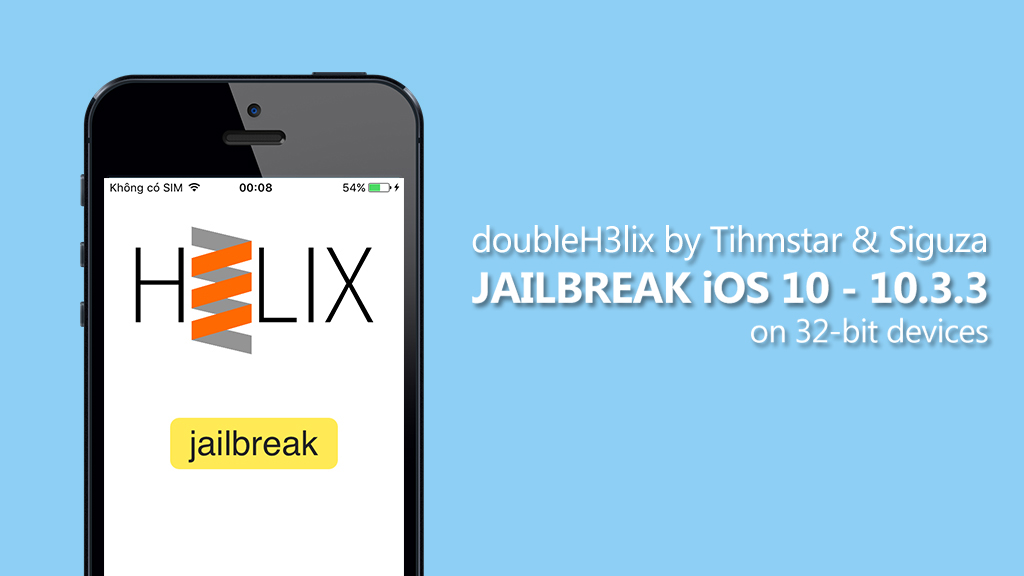 Tihmstar phát hành doubleH3lix, công cụ hỗ trợ jailbreak iOS 10 - 10.3.3 cho máy sử dụng 64-bit
