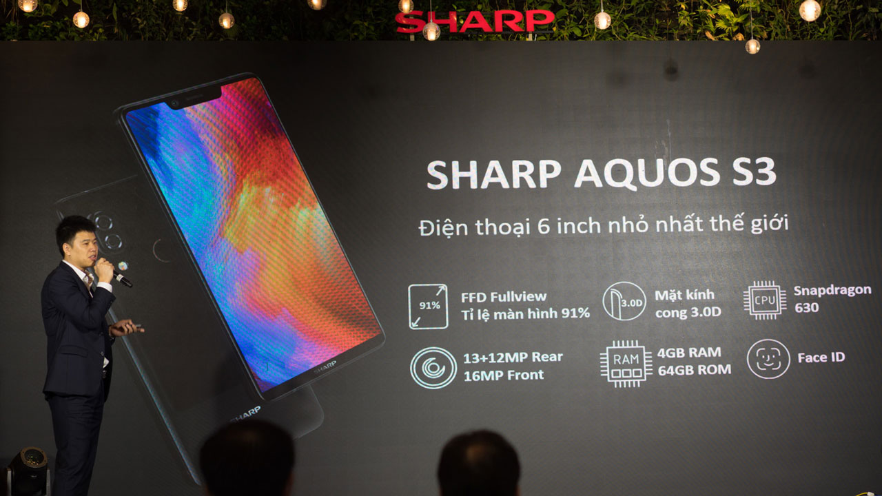 Sharp AQUOS S3
chính thức ra mắt tại Việt Nam: Thiết tai thỏ, chip
Snapdragon 630, giá 8.990.000 VNĐ