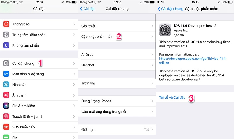 Apple tiếp tục phát
hành iOS 11.4 beta 2 dành cho các nhà phát triển