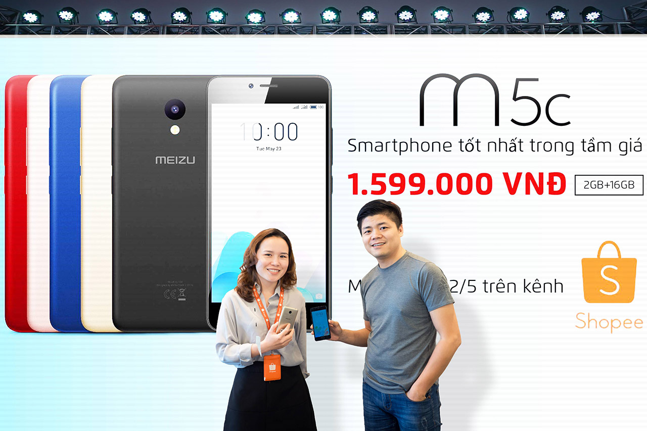 Meizu hợp tác cùng Shopee mở bán Meizu M5c giá sốc chỉ 1.6 triệu đồng