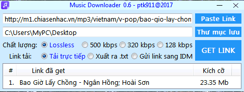 Music Video
Downloader cập nhật v2.9, tăng tốc độ và thêm tùy chọn
getlink từ SoundCloud