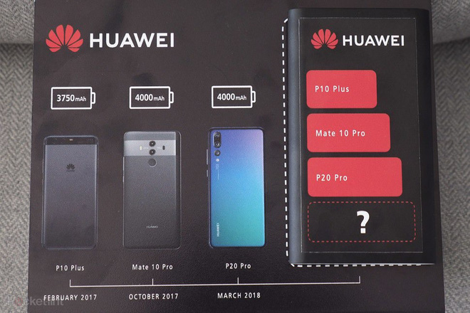 Huawei Mate 20 Pro sẽ sở hữu viên pin rất lớn, lên
tới 4200mAh?