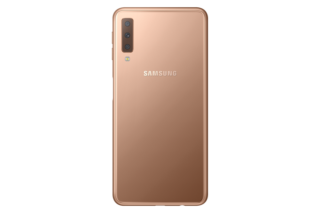 Samsung Galaxy A7
(2018) chính thức được trình làng với 3 camera sau, cảm biến
vân tay ở bên sườn