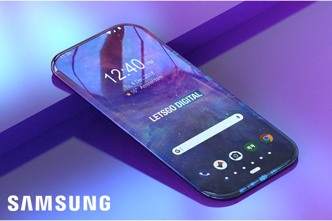 Samsung đệ trình sáng
chế smartphone hình chiếc lá, màn hình tràn bốn phương tám
hướng