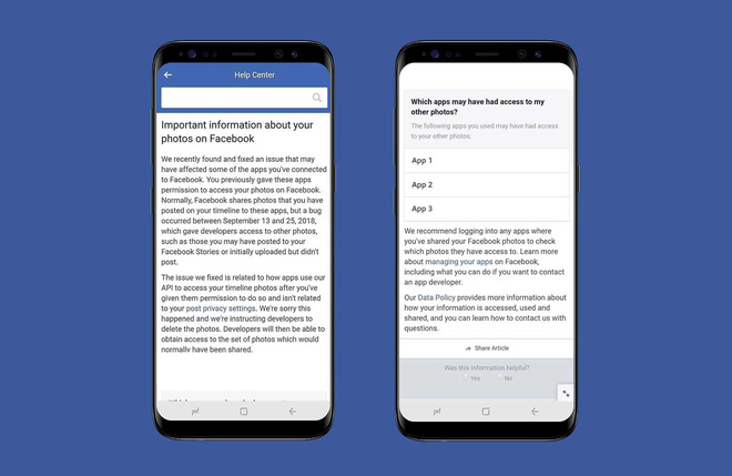 Facebook tiếp tục
dính lỗi nghiêm trọng khiến
ảnh riêng tư của hàng triệu người bị chia sẻ cho 1.500 ứng
dụng