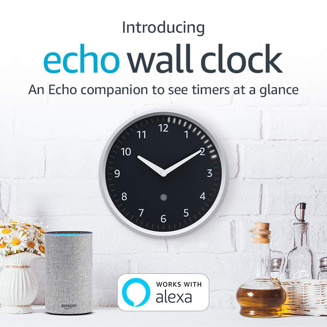 Amazon ra mắt đồng hồ
treo tường thông minh, có thể đồng bộ với loa Echo, giá 700
ngàn